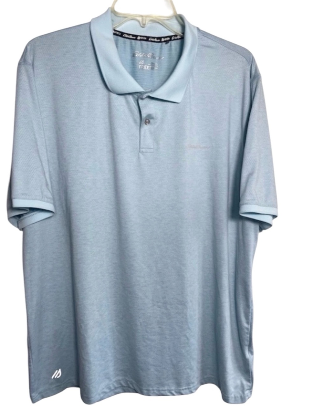 Eddie Bauer FreeDry Light Blue Outdoor Performance Preppy Casual Polo Men’s XL
